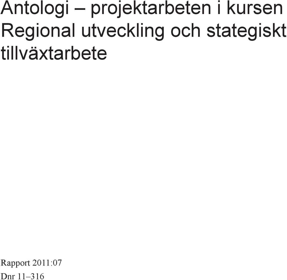 och stategiskt