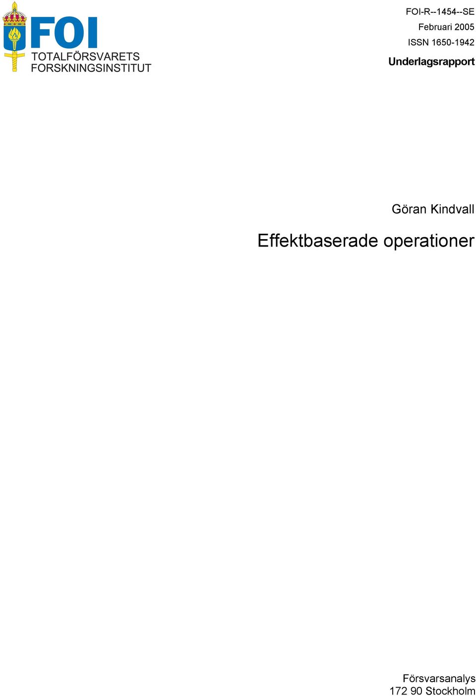 Göran Kindvall Effektbaserade
