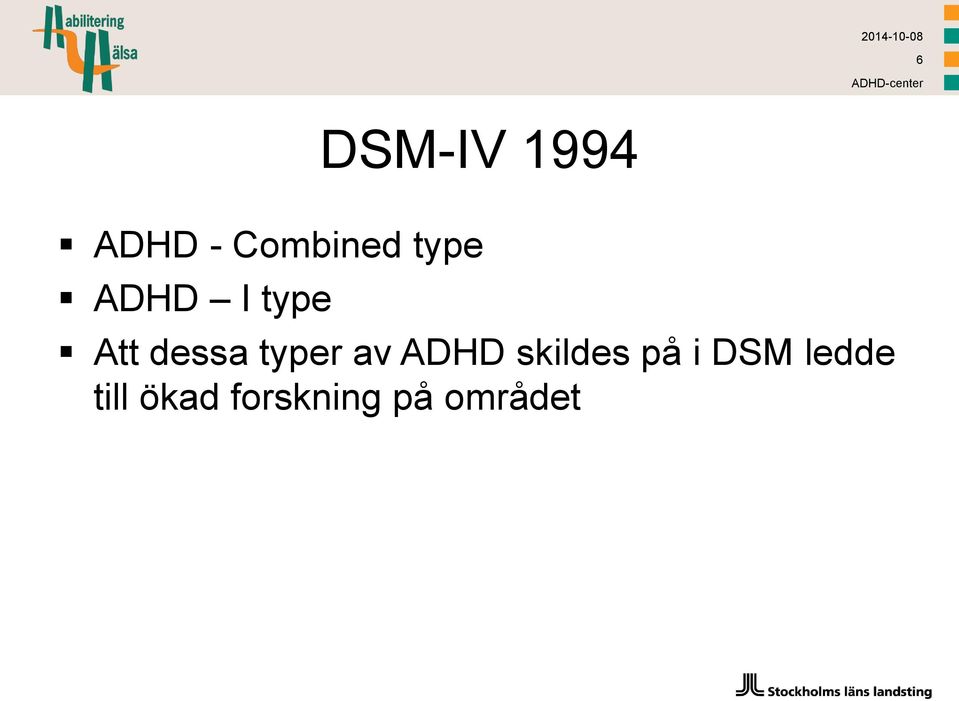 typer av ADHD skildes på i DSM