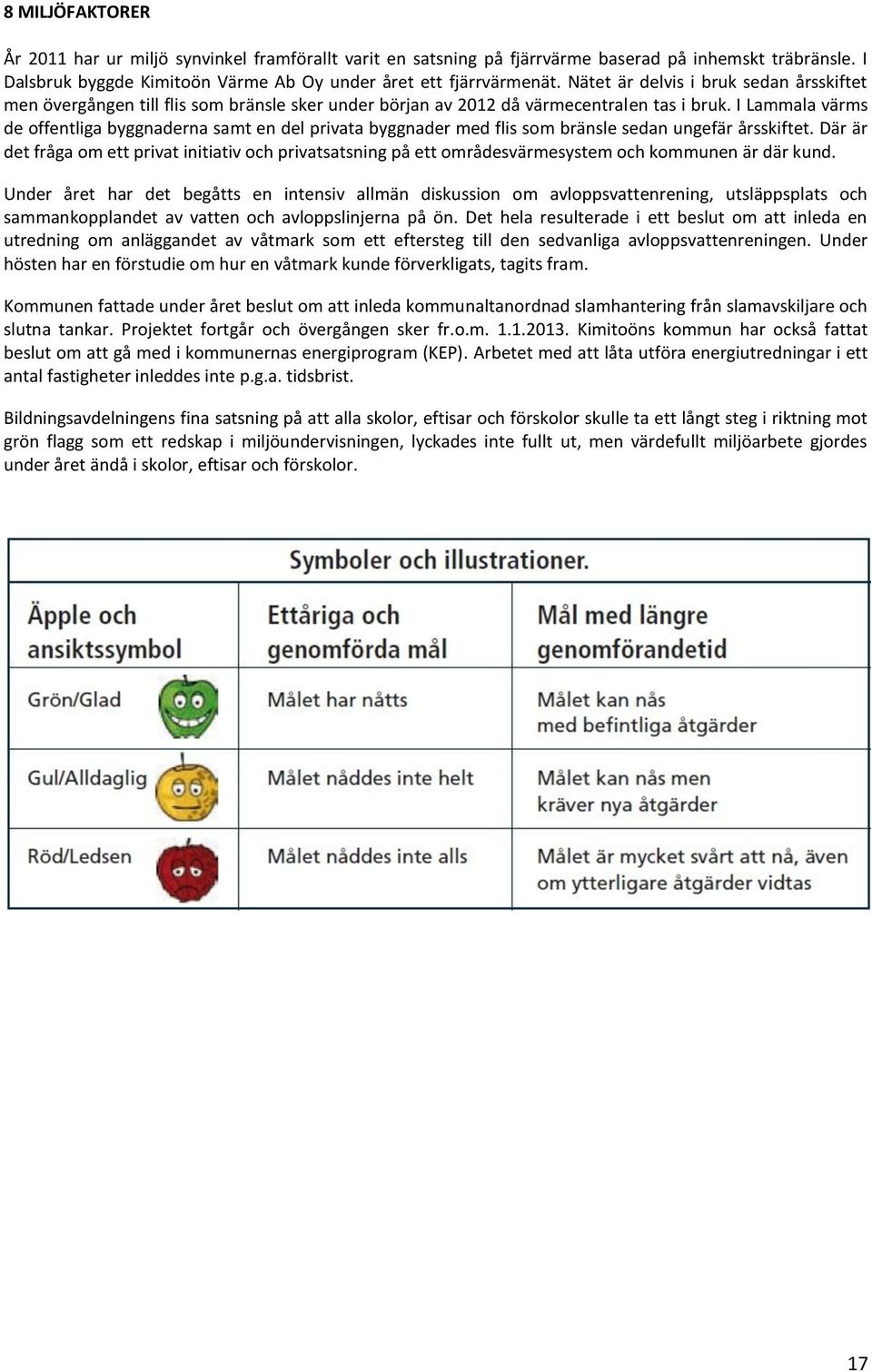 I Lammala värms de offentliga byggnaderna samt en del privata byggnader med flis som bränsle sedan ungefär årsskiftet.
