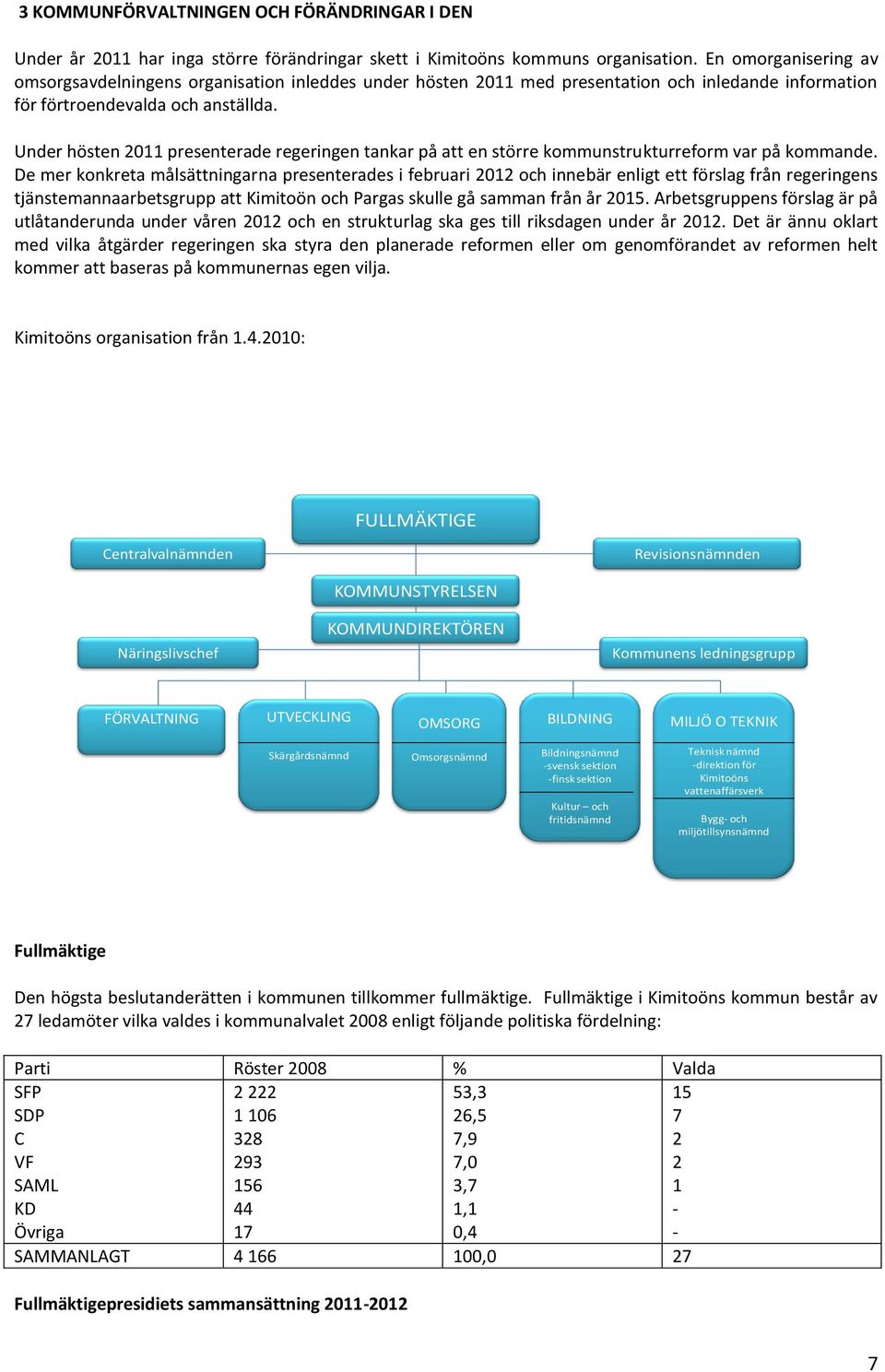 Under hösten 2011 presenterade regeringen tankar på att en större kommunstrukturreform var på kommande.