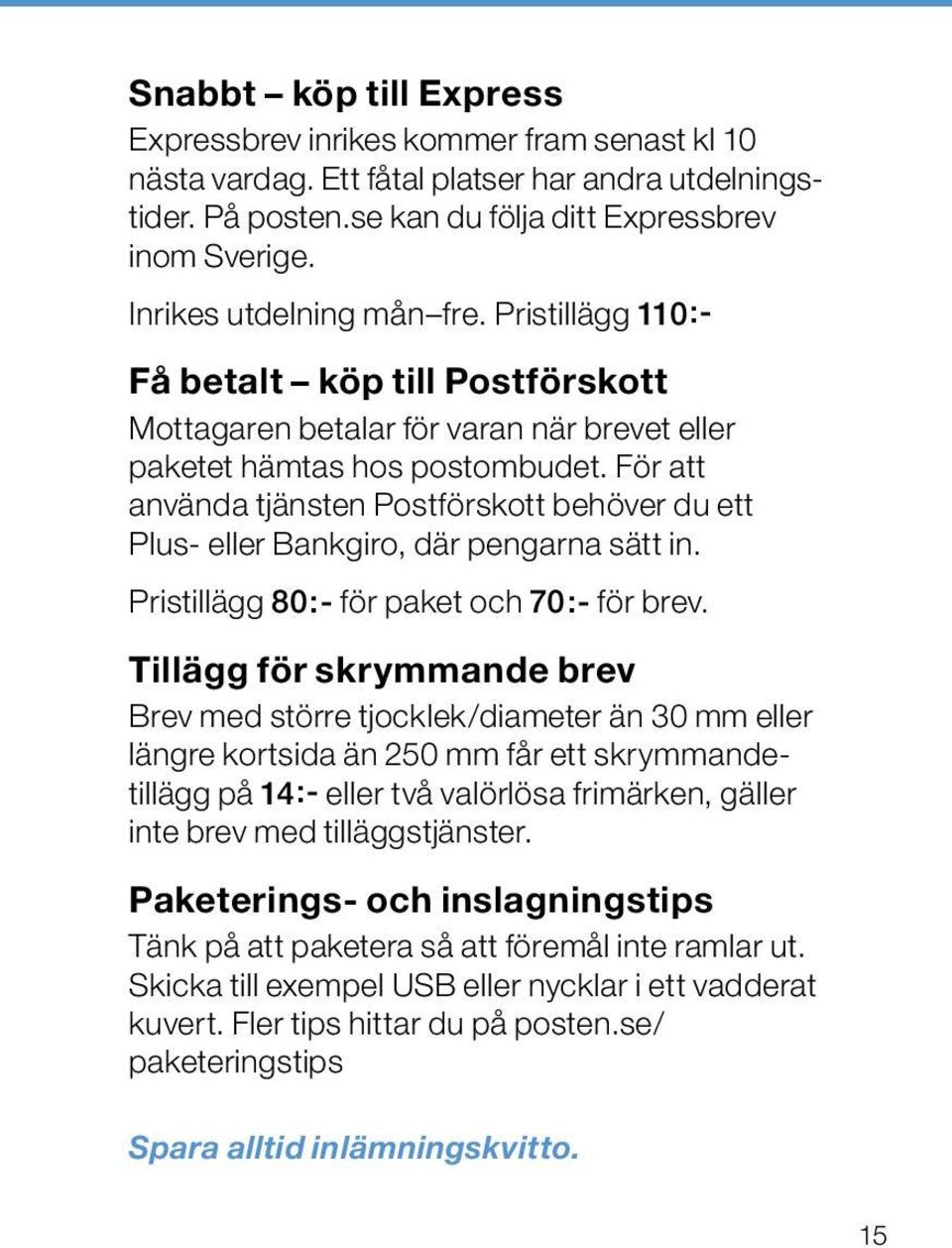 Portoguide. Priser och tjänster för brev och paket Gäller från 1 april PDF  Free Download