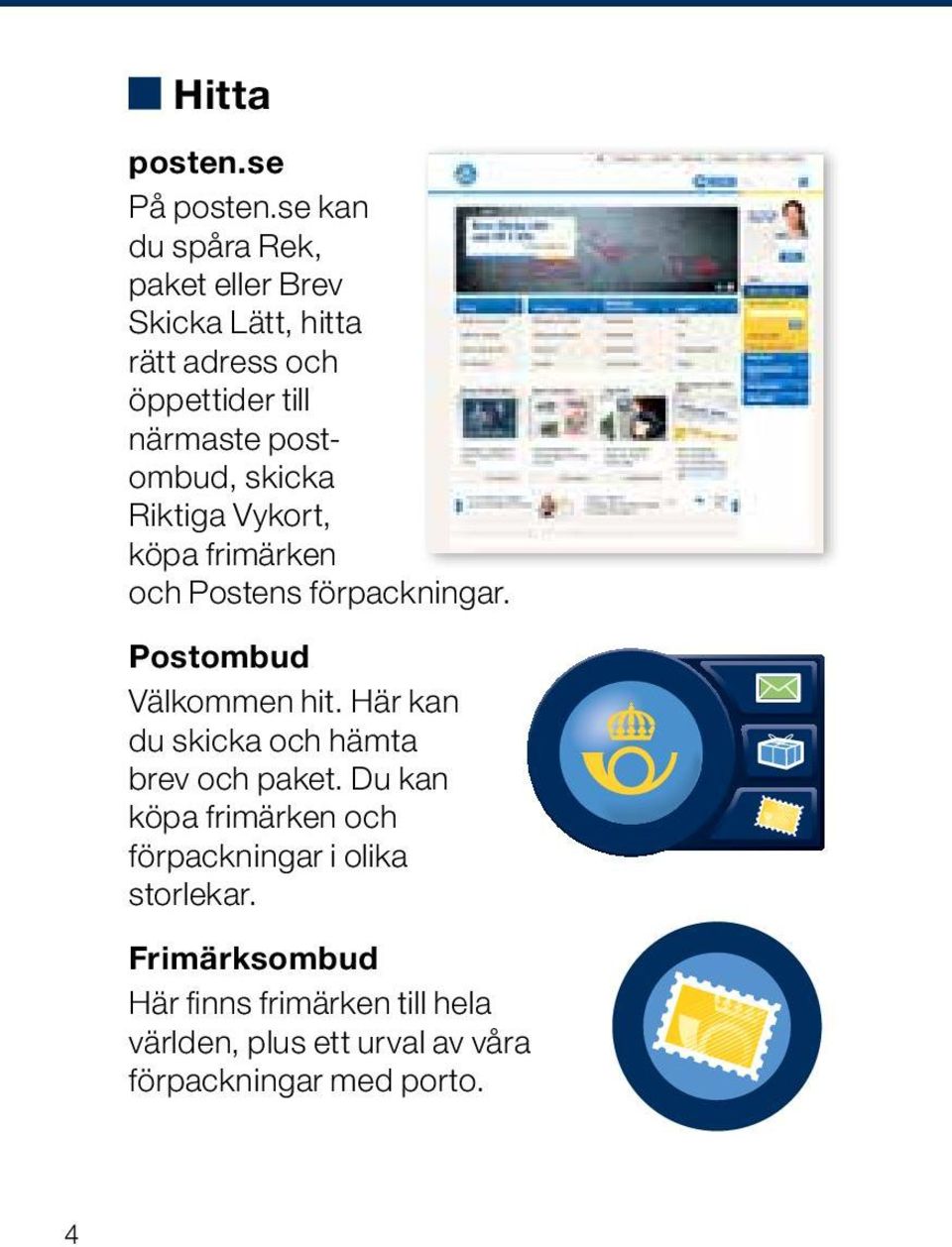 postombud, skicka Riktiga Vykort, köpa frimärken och Postens förpackningar. Postombud Välkommen hit.