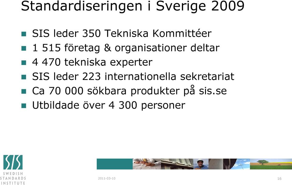 tekniska experter SIS leder 223 internationella sekretariat Ca