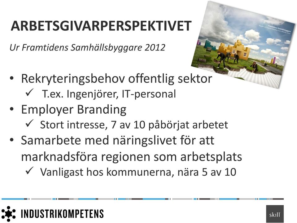 Ingenjörer, IT-personal Employer Branding Stort intresse, 7 av 10