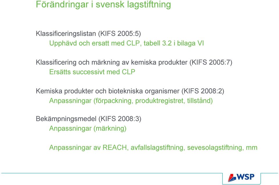 produkter och biotekniska organismer (KIFS 2008:2) Anpassningar (förpackning, produktregistret, tillstånd)