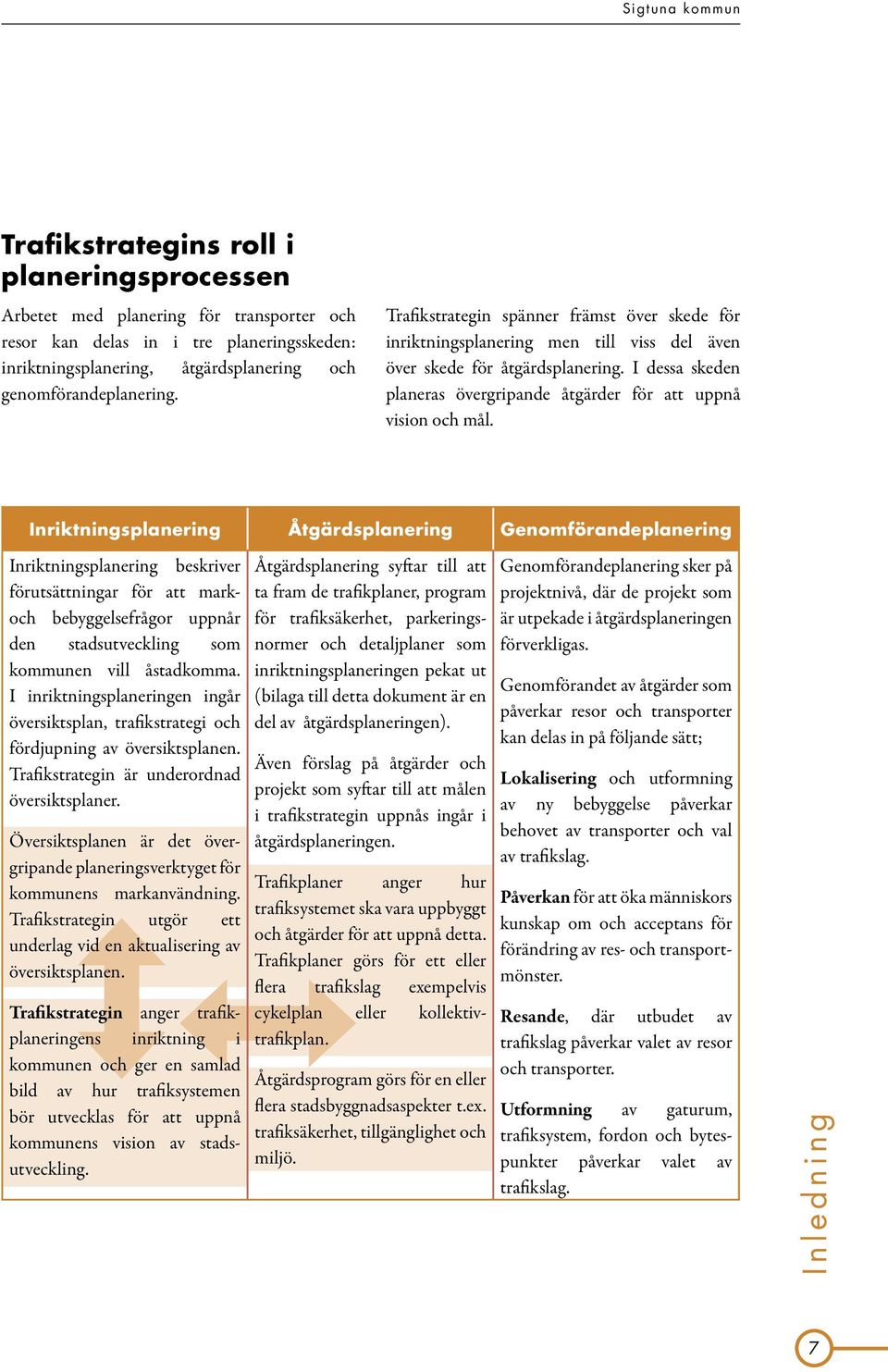 I dessa skeden planeras övergripande åtgärder för att uppnå vision och mål.