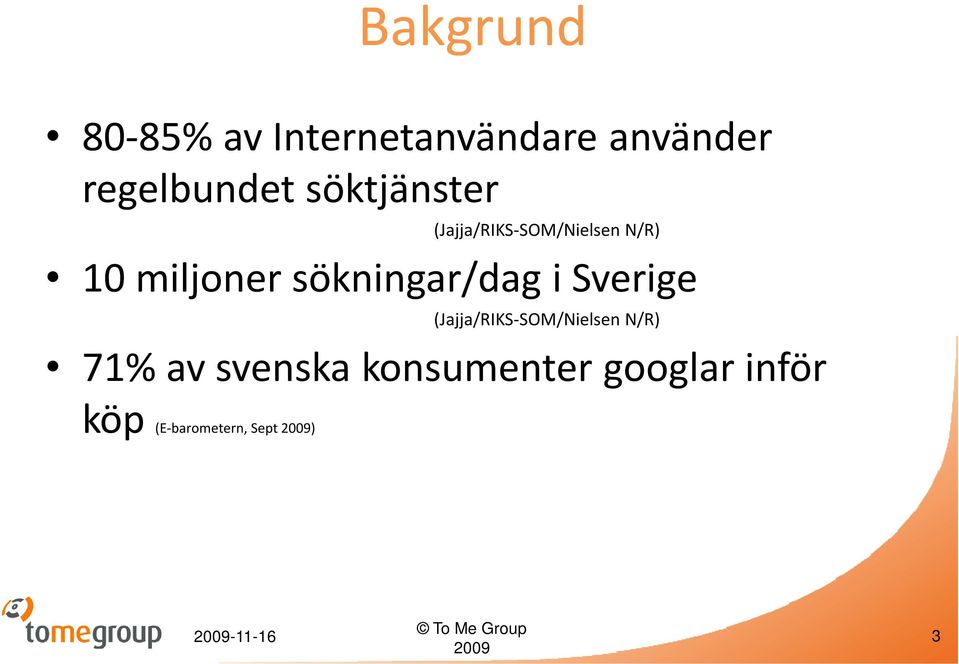 sökningar/dag i Sverige (Jajja/RIKS-SOM/Nielsen N/R) 71% av