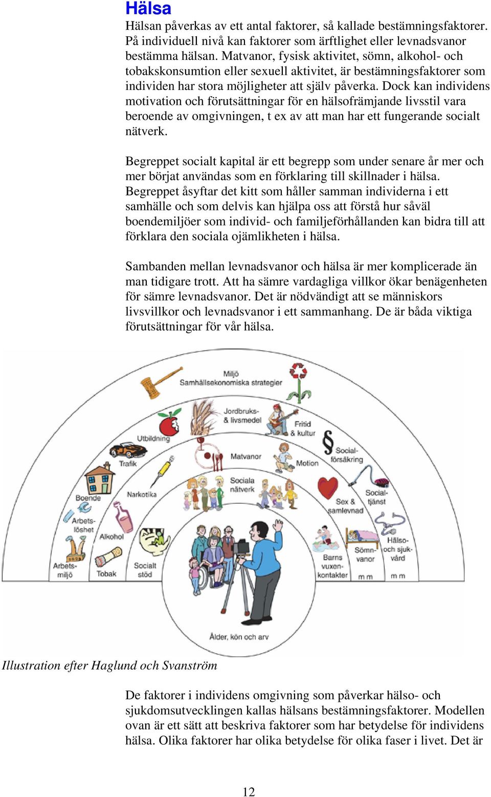 Dock kan individens motivation och förutsättningar för en hälsofrämjande livsstil vara beroende av omgivningen, t ex av att man har ett fungerande socialt nätverk.