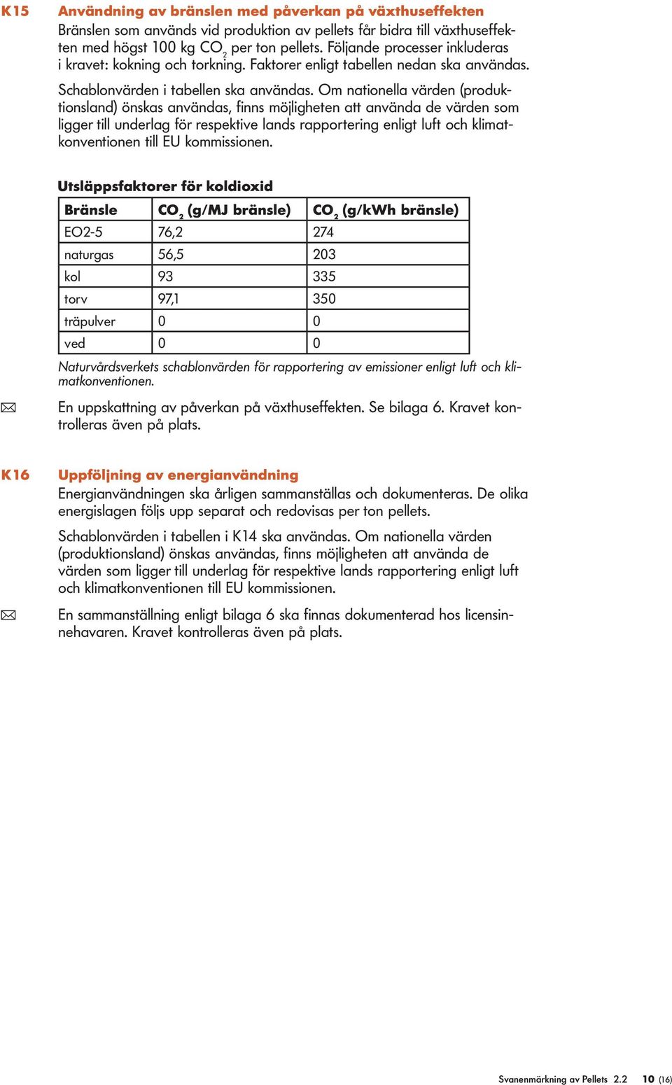 Om nationella värden (produktionsland) önskas användas, finns möjligheten att använda de värden som ligger till underlag för respektive lands rapportering enligt luft och klimatkonventionen till EU