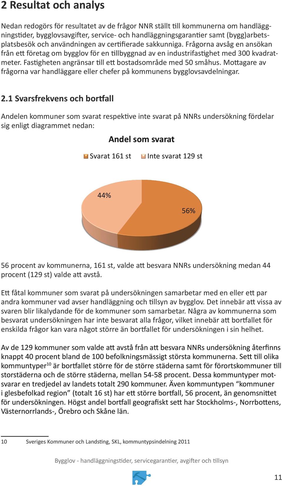 Fastigheten angränsar till ett bostadsområde med 50 småhus. Mottagare av frågorna var handläggare eller chefer på kommunens bygglovsavdelningar. 2.