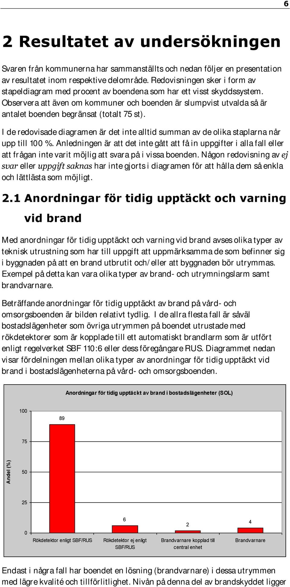 Observera att även om kommuner och boenden är slumpvist utvalda så är antalet boenden begränsat (totalt 75 st).