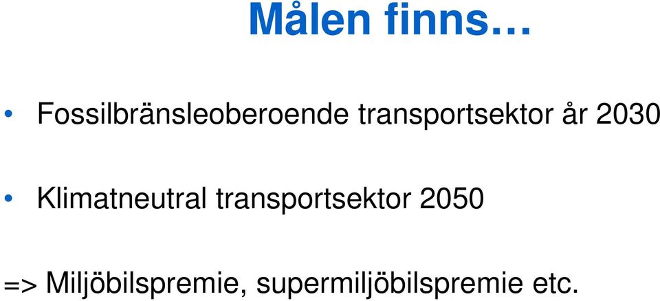 Klimatneutral transportsektor 2050