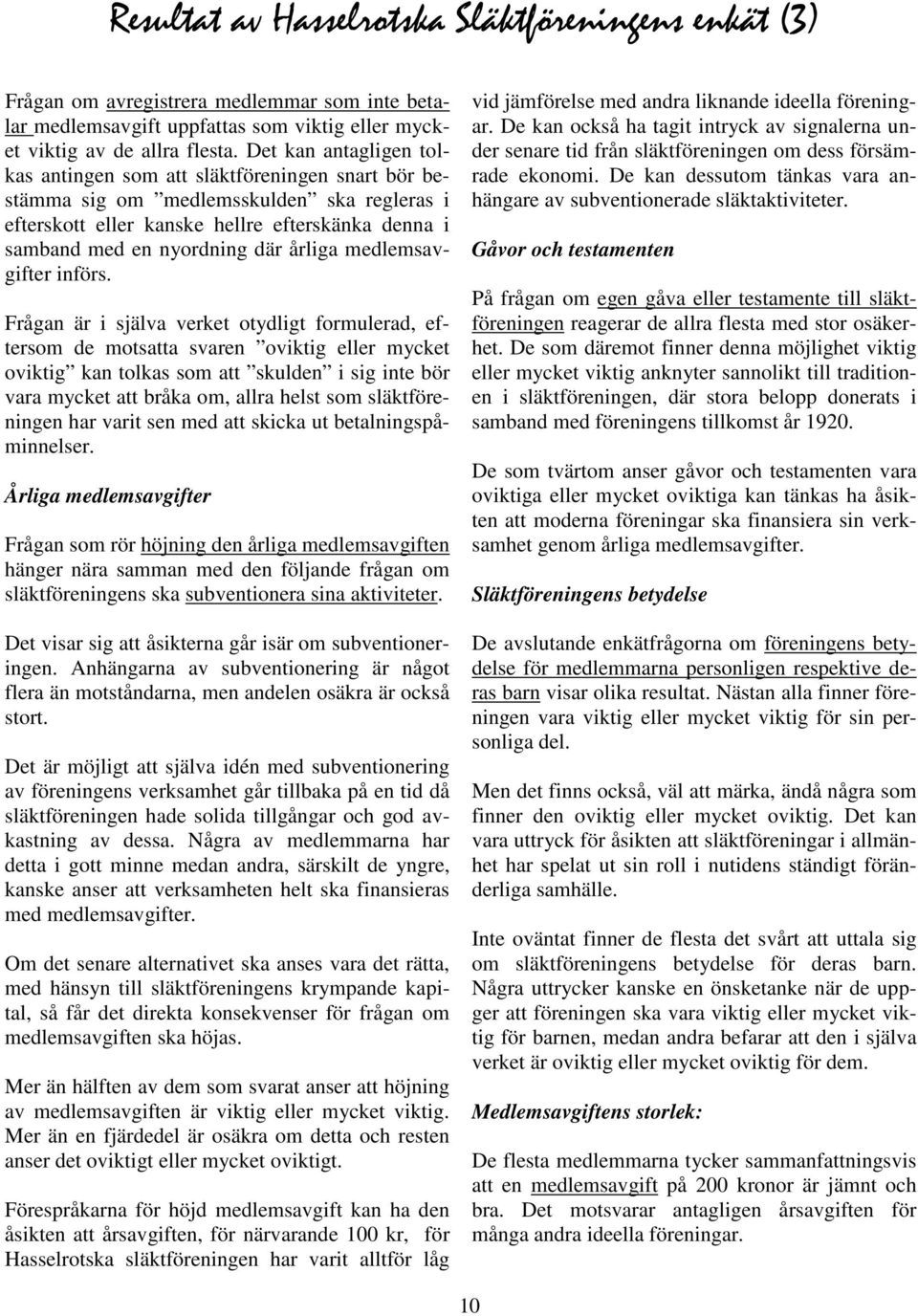 årliga medlemsavgifter införs.