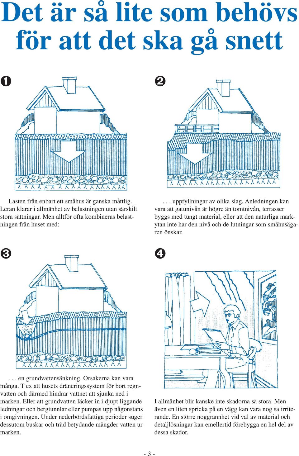 Anledningen kan vara att gatunivån är högre än tomtnivån, terrasser byggs med tungt material, eller att den naturliga markytan inte har den nivå och de lutningar som småhusägaren önskar.