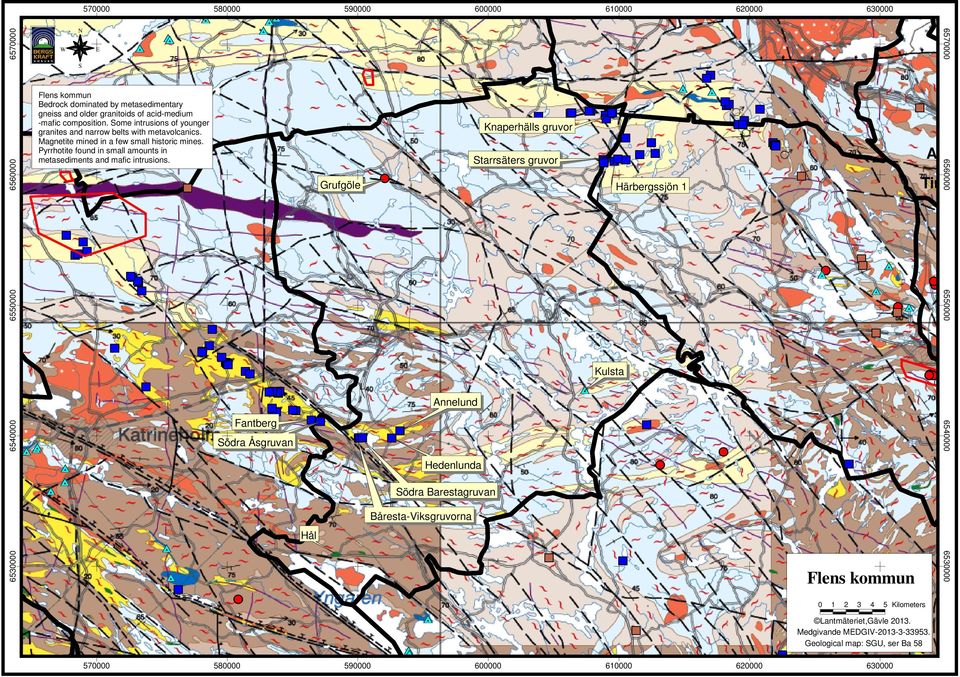 Knaperhälls gruvor Grufgöle tarrsäters gruvor Al Tin Härbergssjön 1 6540000 Annelund ödra Åsgruvan Hedenlunda 6540000 Fantberg Kulsta 6550000 6550000 6560000 6560000 630000 6570000 6570000