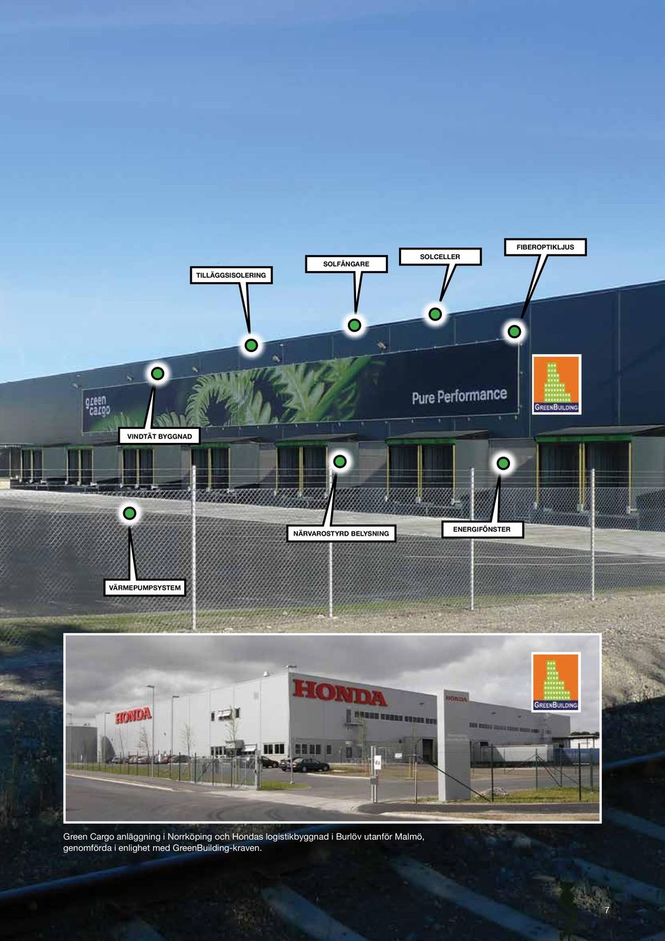 Green Cargo anläggning i Norrköping och Hondas logistikbyggnad i