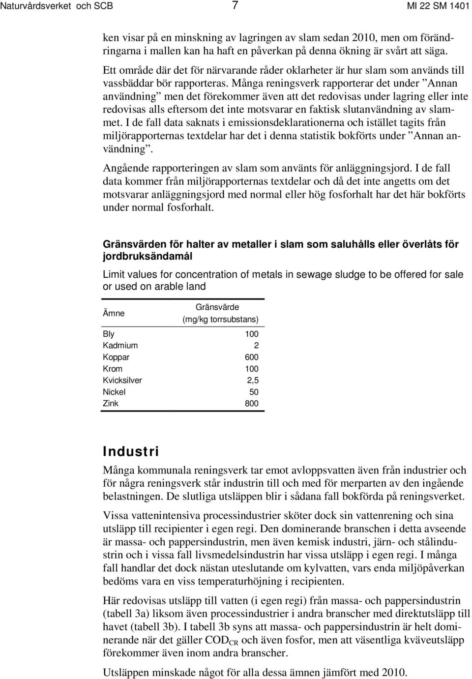 Många reningsverk rapporterar det under Annan användning men det förekommer även att det redovisas under lagring eller inte redovisas alls eftersom det inte motsvarar en faktisk slutanvändning av