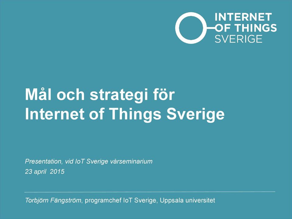 vårseminarium 23 april 2015 Torbjörn