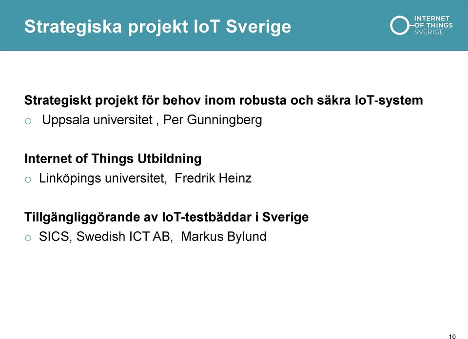 Internet of Things Utbildning o Linköpings universitet, Fredrik Heinz