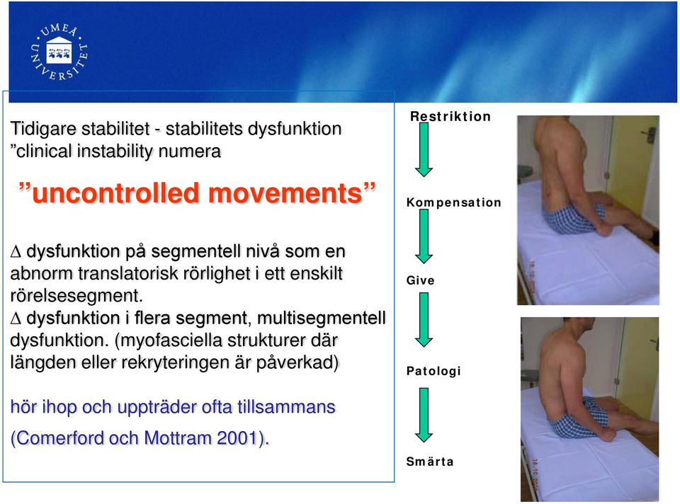 dysfunktion i flera segment, multisegmentell dysfunktion.