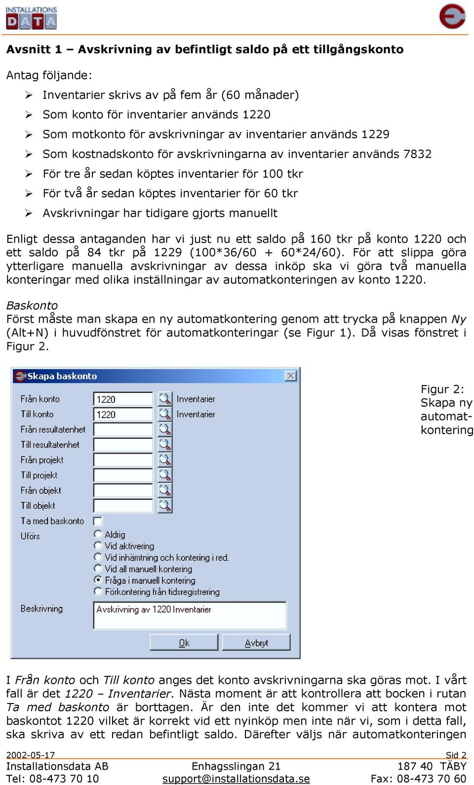 För två år sedan köptes inventarier för 60 tkr!