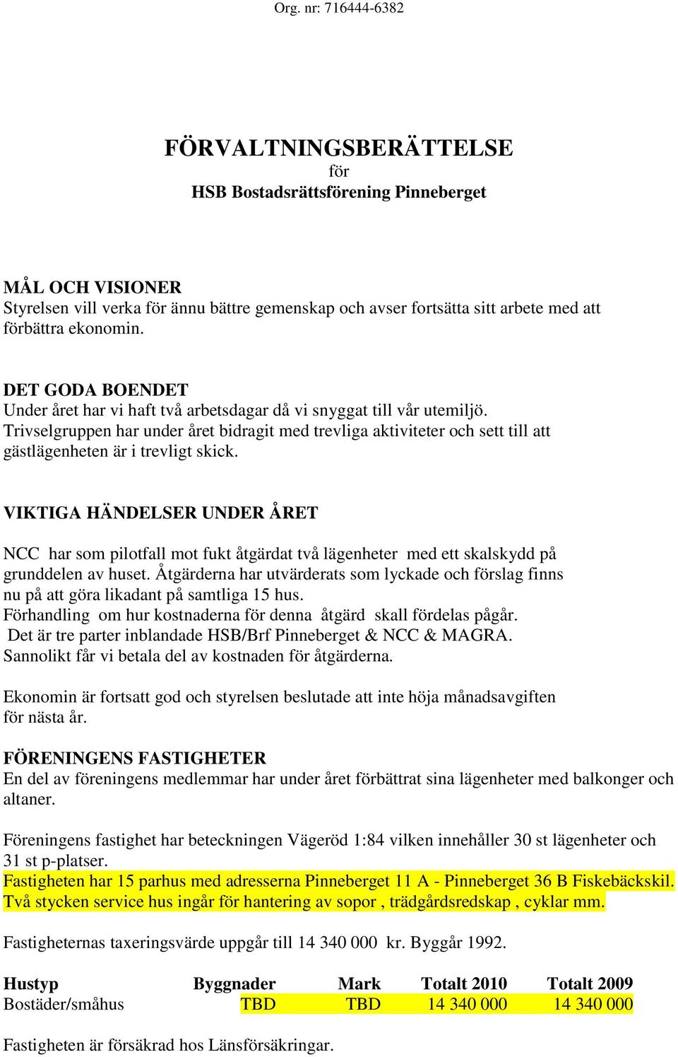 Trivselgruppen har under året bidragit med trevliga aktiviteter och sett till att gästlägenheten är i trevligt skick.