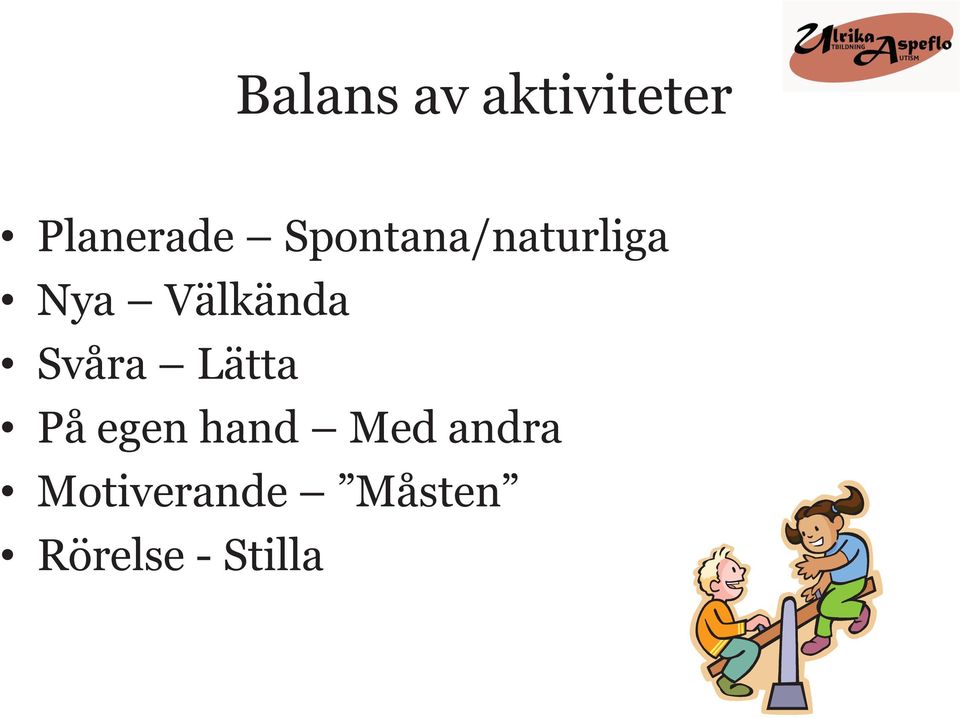 Svåra Lätta På egen hand Med