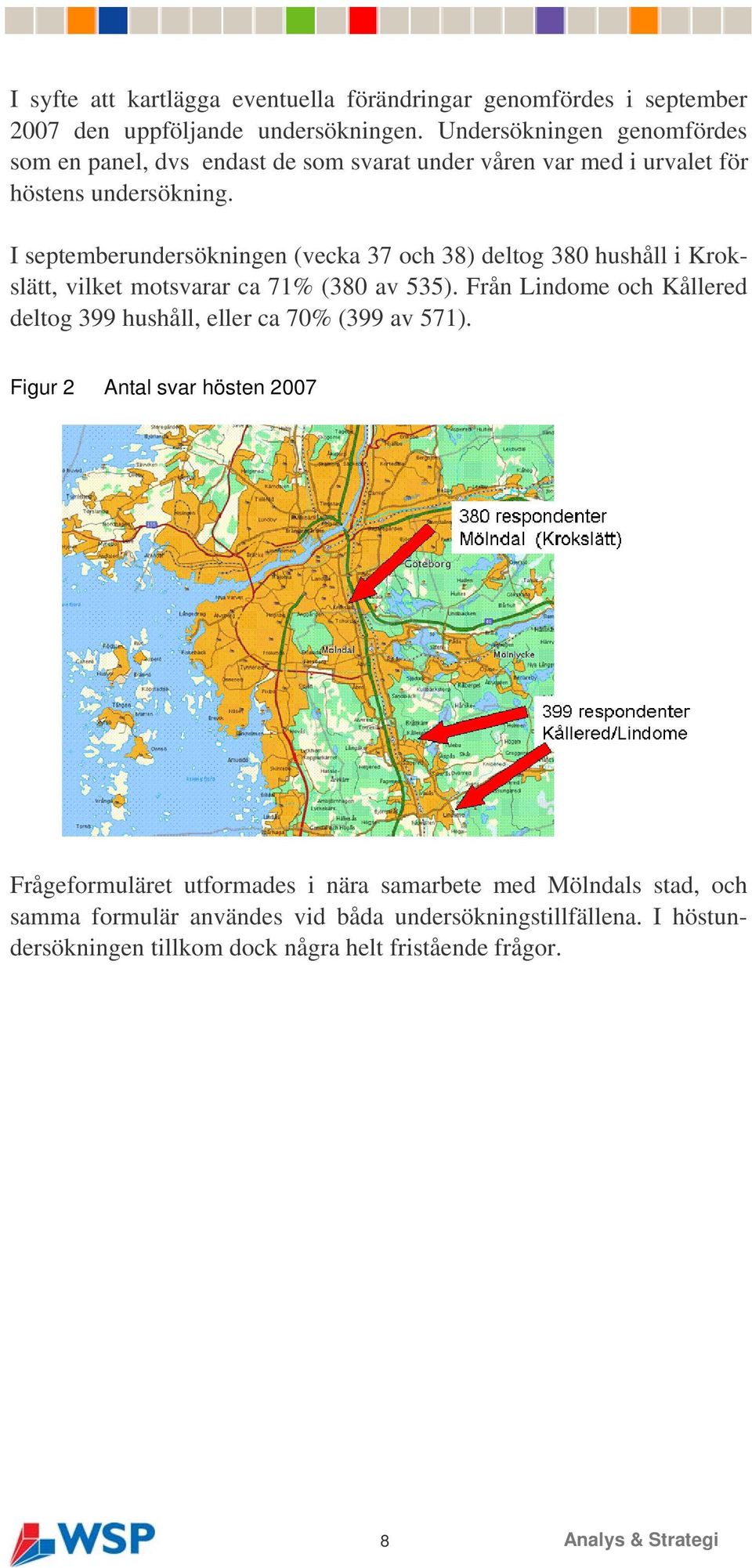 I septemberundersökningen (vecka 37 och 38) deltog 380 hushåll i Krokslätt, vilket motsvarar ca 71% (380 av 535).