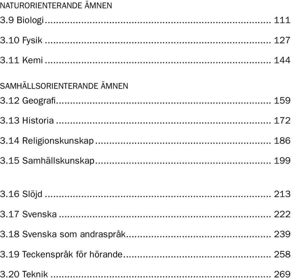 14 Religionskunskap... 186 3.15 Samhällskunskap... 199 3.16 Slöjd... 213 3.