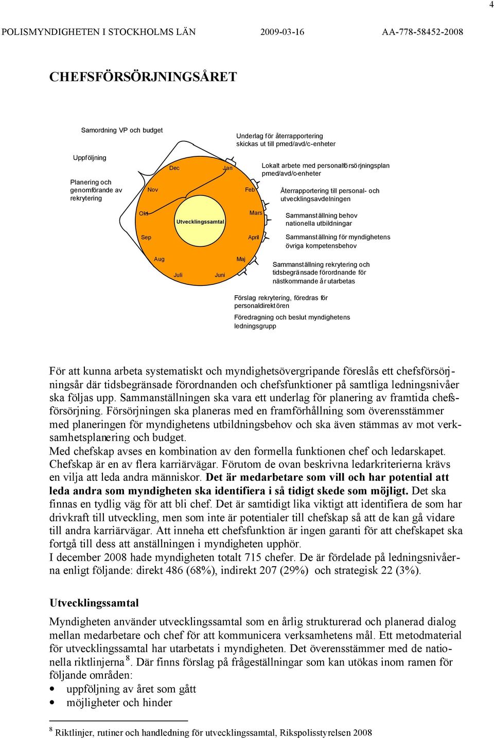 Sammanställning för myndighetens övriga kompetensbehov Aug Juli Juni Maj Sammanställning rekrytering och tidsbegränsade förordnande för nästkommande år utarbetas Förslag rekrytering, föredras för