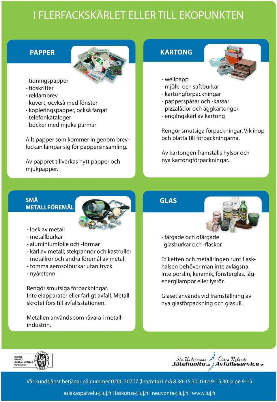KARTONG - wellpapp - mjölk- och saftburkar - kartongförpackningar - papperspåsar och -kassar - pizzalådor och äggkartonger - engångskärl av kartong Rengör smutsiga förpackningar.