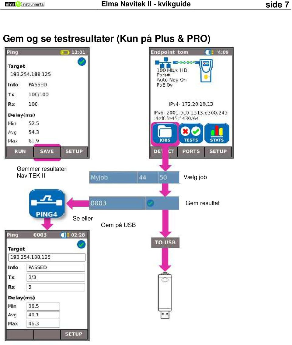 & PRO) Gemmer resultateri NaviTEK II