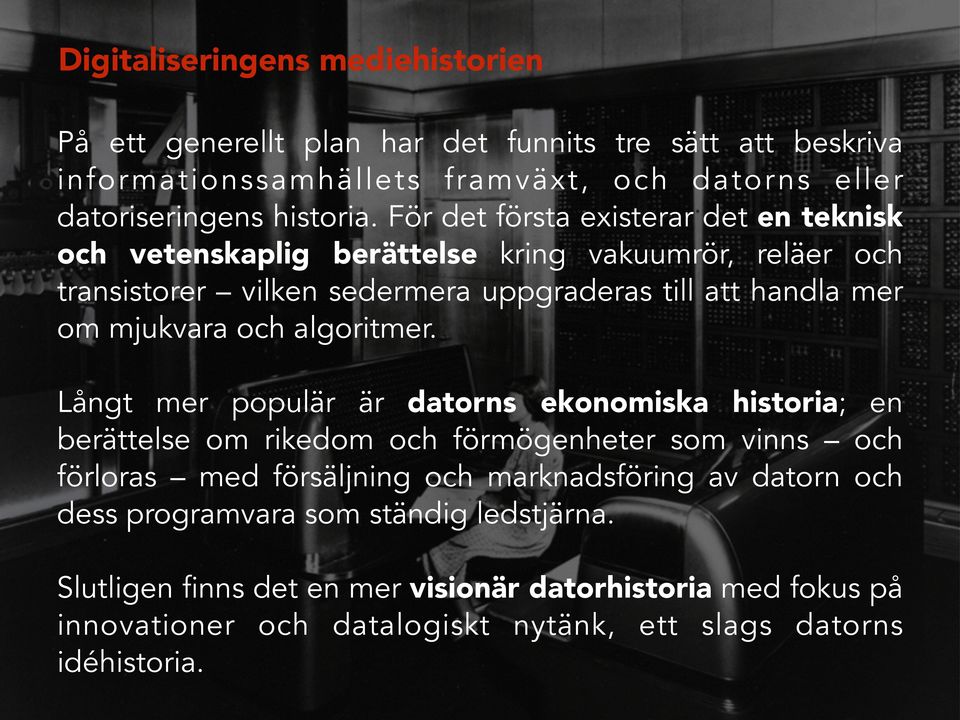 och algoritmer.
