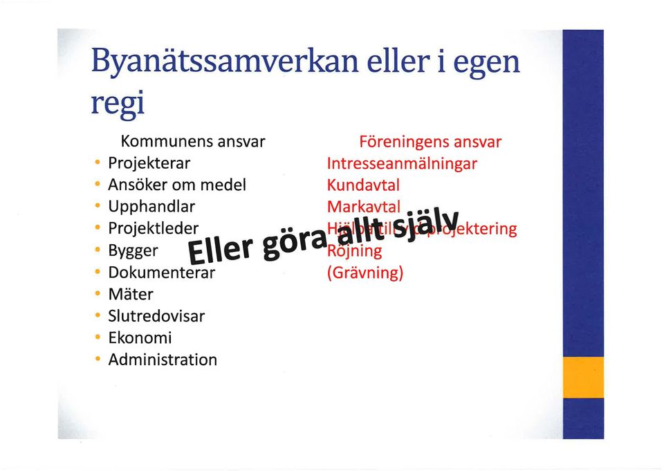 Upphandlar Markavtal 1 Projektleder.