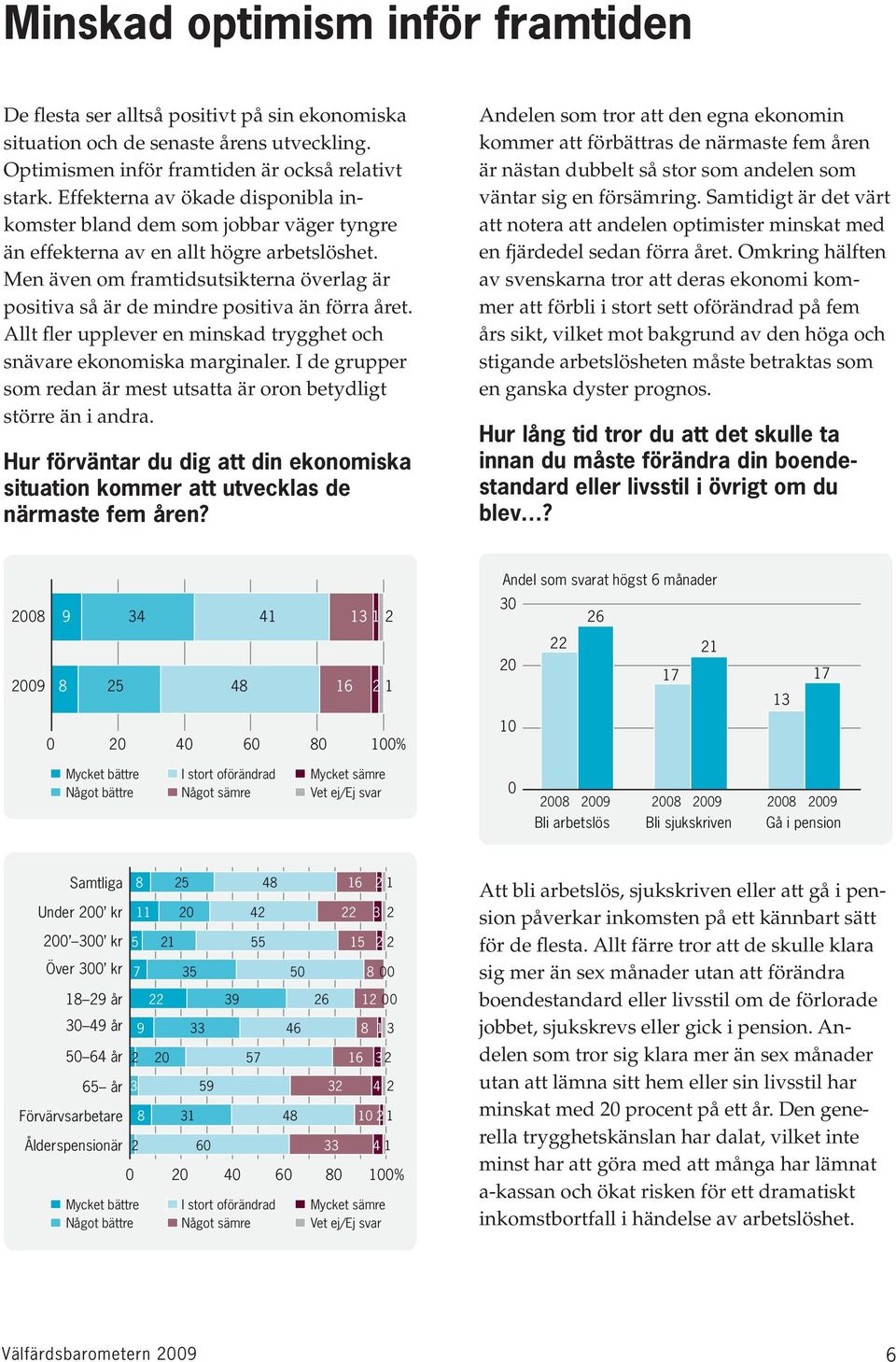 Men även om framtidsutsikterna överlag är positiva så är de mindre positiva än förra året. Allt fler upplever en minskad trygghet och snävare ekonomiska marginaler.