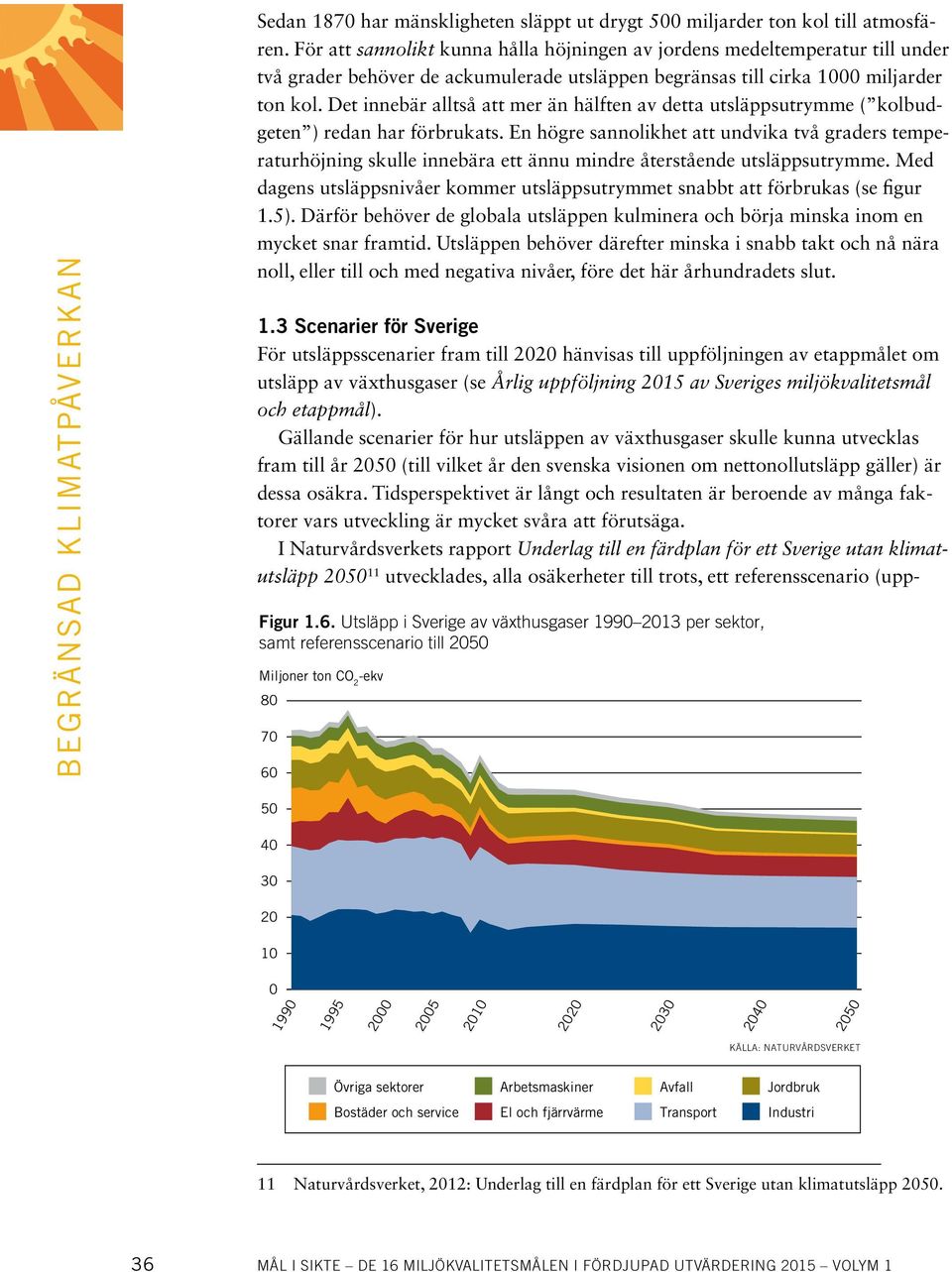 Det innebär alltså att mer än hälften av detta utsläppsutrymme ( kolbudgeten ) redan har förbrukats.