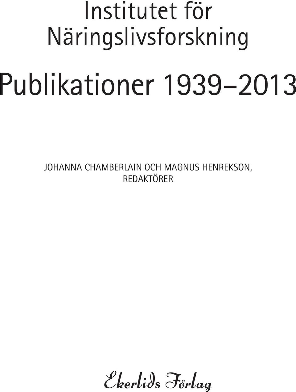 Publikationer 1939 2013