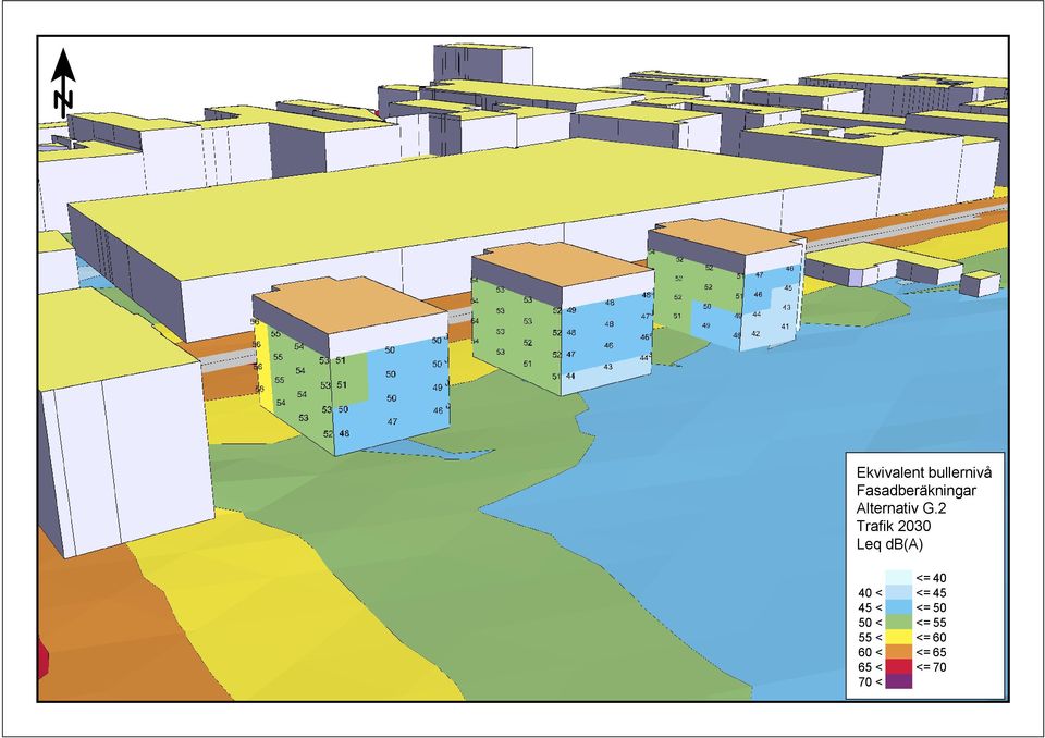 2 Trafik 2030 Leq db(a) <= 40 40 < <=