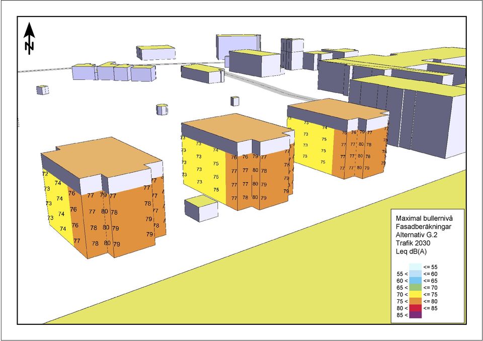 2 Trafik 2030 Leq db(a) <= 55 55 < <=