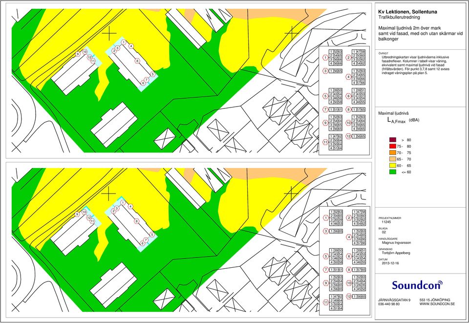 1 3 0 2 43 4 3 4 4 0 8 1 3 1 2 43 3 3 43 4 4 4 7 1 1 1 8 1 7 3 4 3 4 Maximal ljudnivå L A,Fmax (dba) 1 47 2 2 0 4 3 0 4 4 1 4 12 1 > 80. 7.- 80. 70.- 7..- 70. 0.-. <= 0.