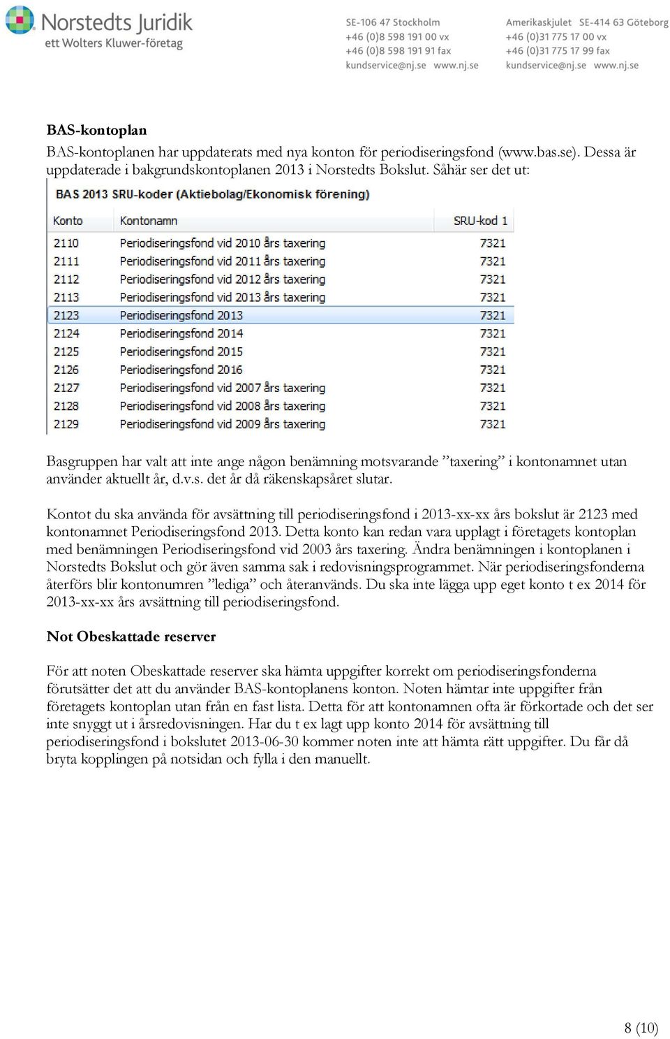 Kontot du ska använda för avsättning till periodiseringsfond i 2013-xx-xx års bokslut är 2123 med kontonamnet Periodiseringsfond 2013.