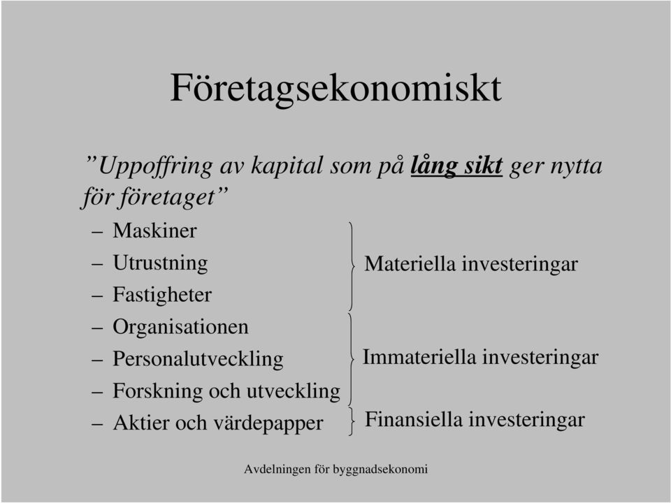 Personalutveckling Forskning och utveckling Aktier och värdepapper