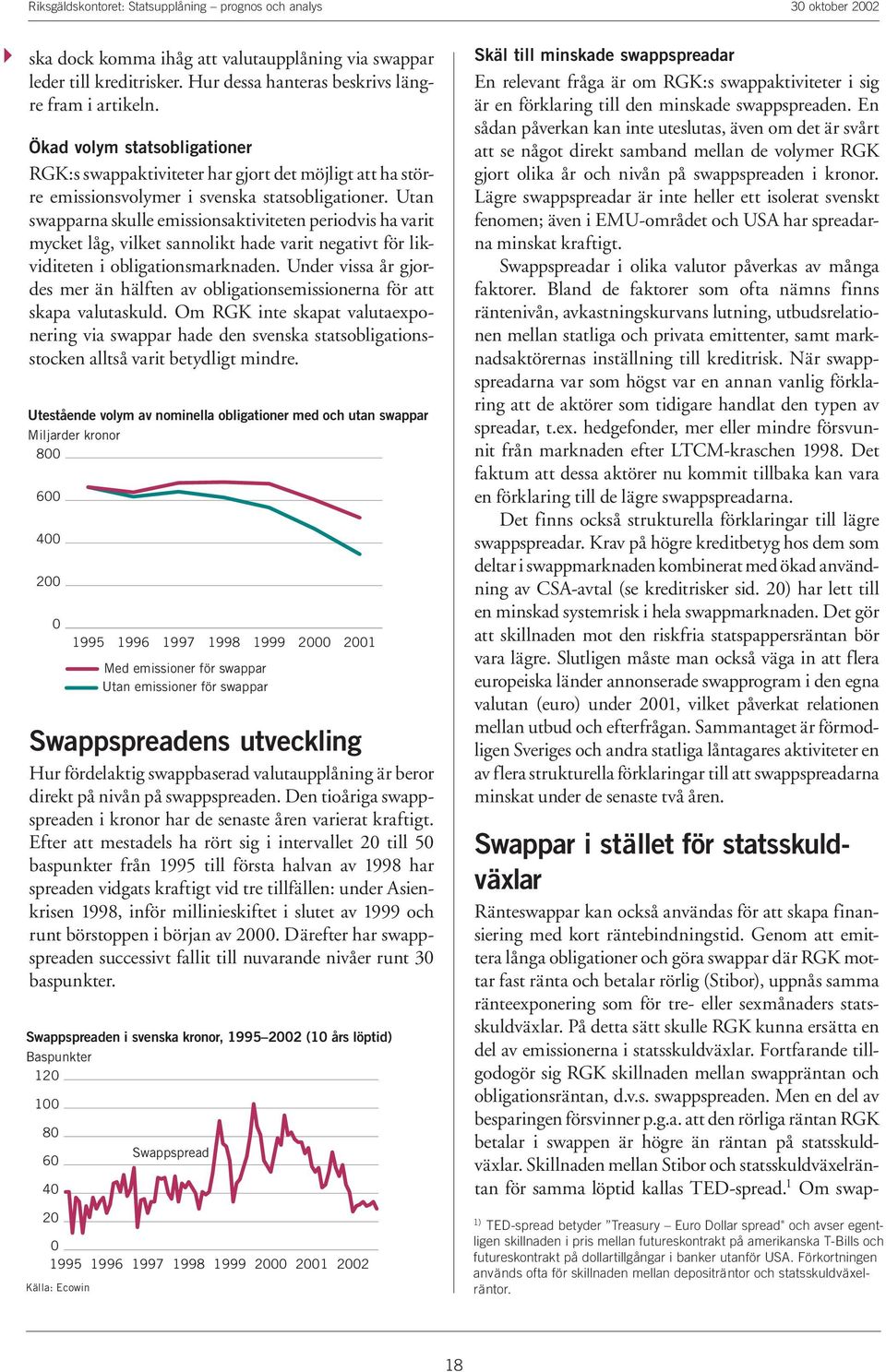 Utan swapparna skulle emissionsaktiviteten periodvis ha varit mycket låg, vilket sannolikt hade varit negativt för likviditeten i obligationsmarknaden.