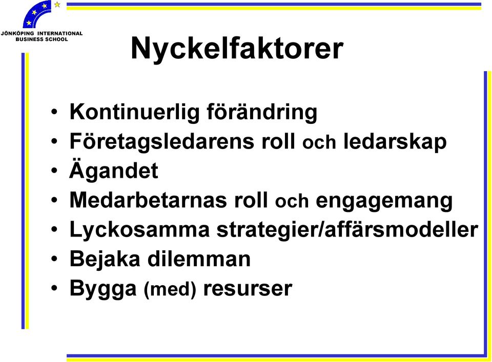 Medarbetarnas roll och engagemang Lyckosamma