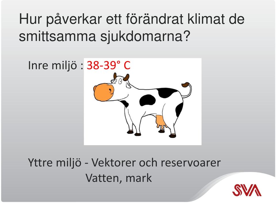 Inre miljö : 38-39 C Yttre miljö