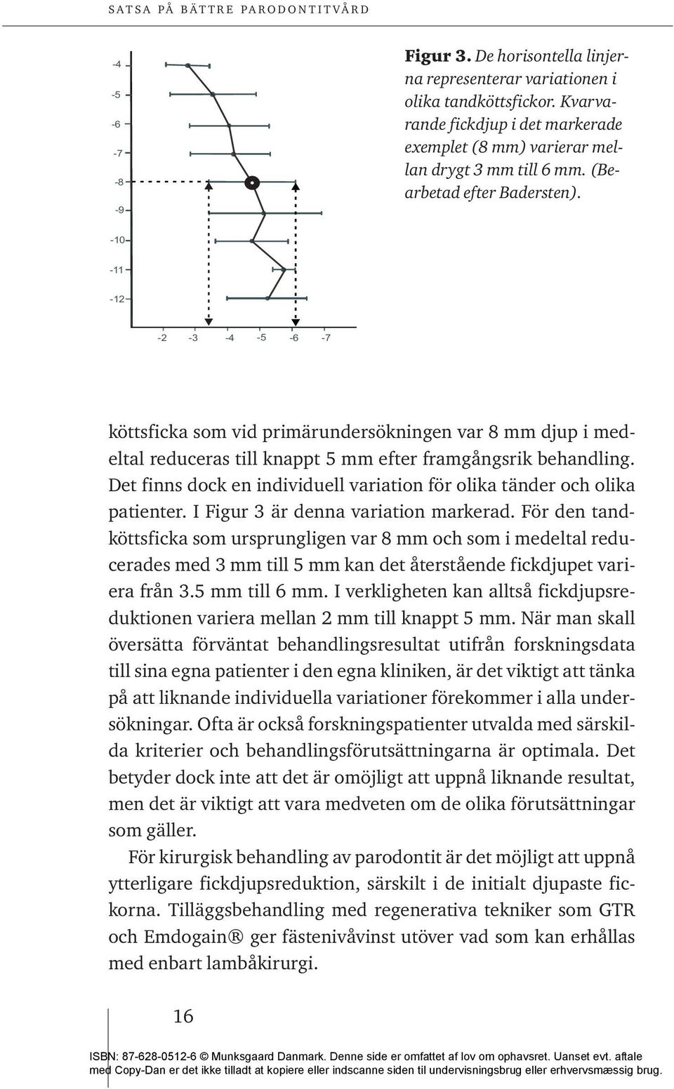 Det finns dock en individuell variation för olika tänder och olika patienter. I Figur 3 är denna variation markerad.