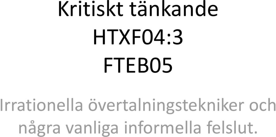 övertalningstekniker och