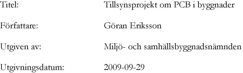 Göran Eriksson Miljö- och