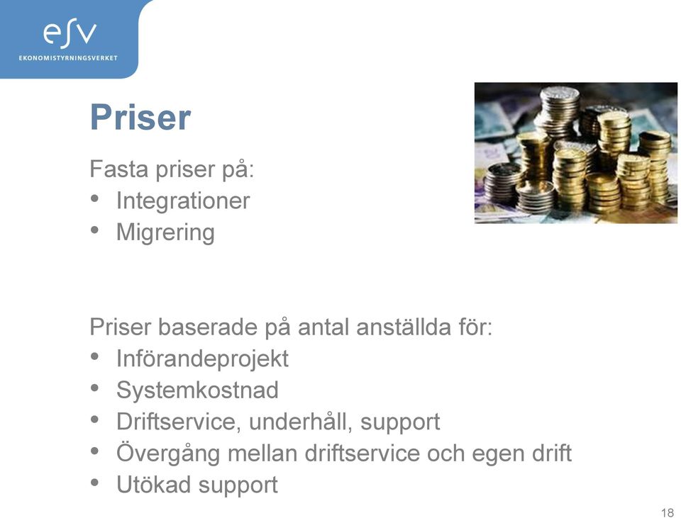 Införandeprojekt Systemkostnad Driftservice,